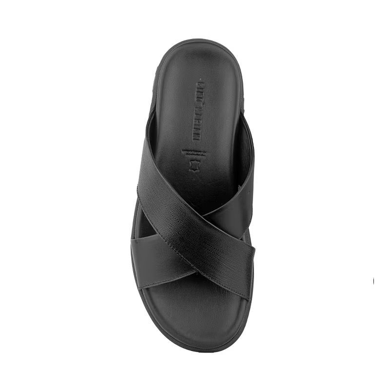 Gino Mariani Ives Black Sandal Kulit Pia