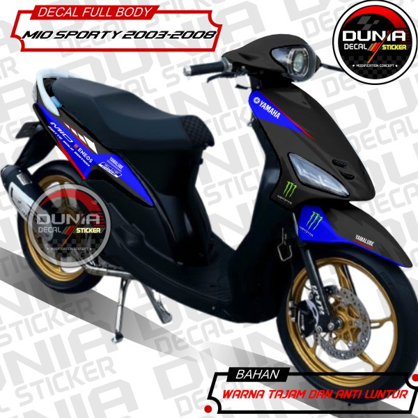 Stiker Striping MIO Desain Trendy Vinyl Glosy Doff Multiwarna Decal Mio Sporty Stiker full body Yama