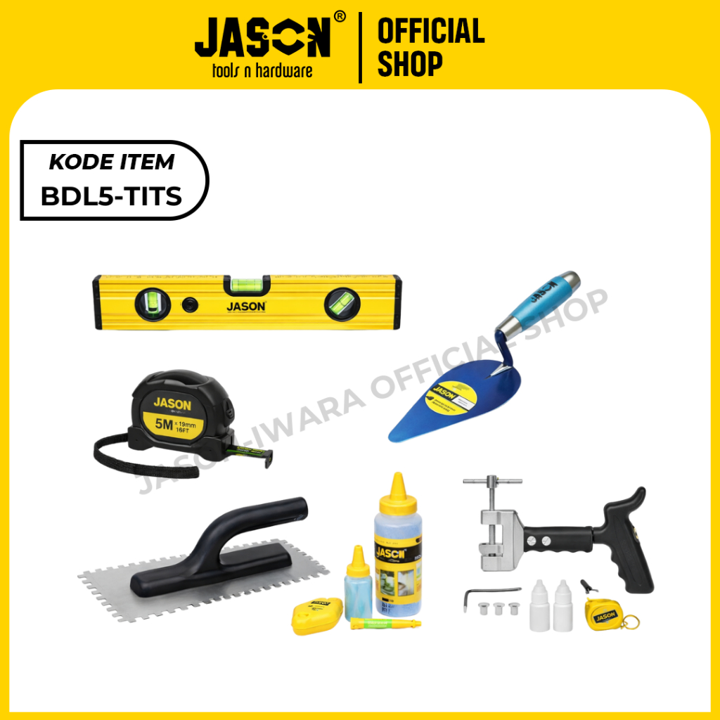 Jason Set Alat Pasang Keramik, Alat Pasang Keramik Lengkap, Tile Installation Tool Set, Alat Tukang 
