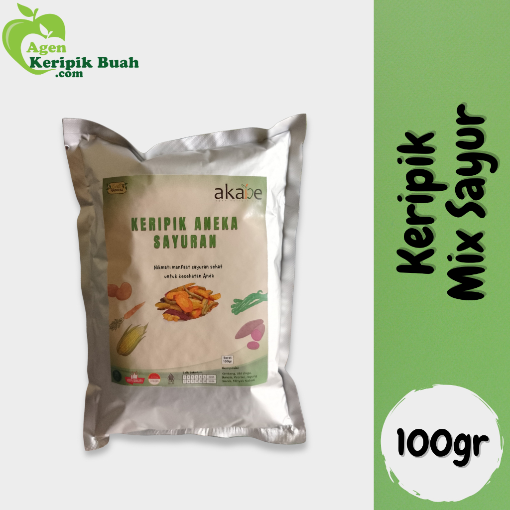 KERIPIK SAYUR MIX 100gr/ Snack Sayuran Kering Dried Vegetables/ Keripik Aneka Sayuran