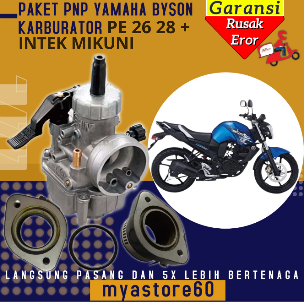 Paket PNP YAMAHA BYSON Langsung Pasang Karburator Karbu KEIHIN PE 26 PE 28 Carburator Pe26 Pe28 + Ma
