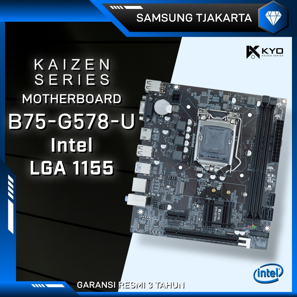 MOTHERBOARD KYO KAIZEN B75 DDR3 Intel B75 LGA 1155 MOBO DDR3 M-ATX