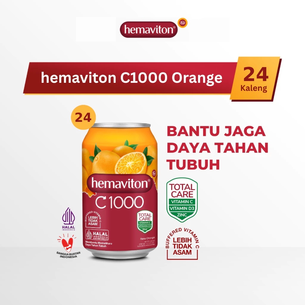 Hemaviton C-1000 Orange Liquid [1 Dus isi 24 Kaleng @ 330ml]