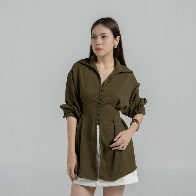 Georgios Women | Paula Blouse | Blus Airflow Premium Wanita Kekinian Polos Atasan Baju Cewek Dewasa 