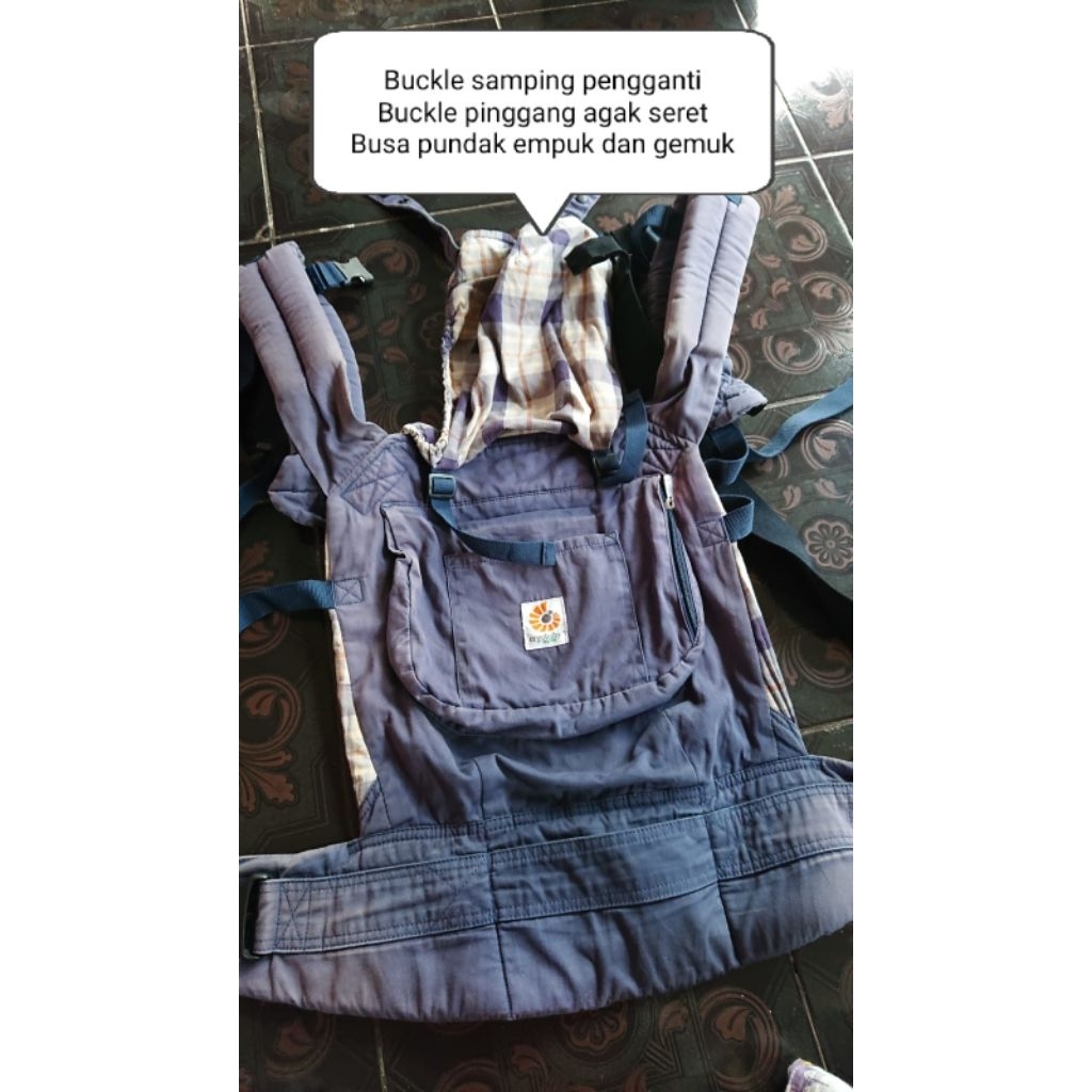 preloved gendongan ssc ergobaby highland navy