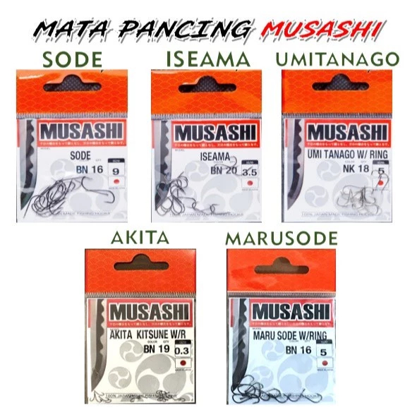 Kail Pancing Musashi Sode / Akita Kitsune Berbagai Pilihan Ukuran
