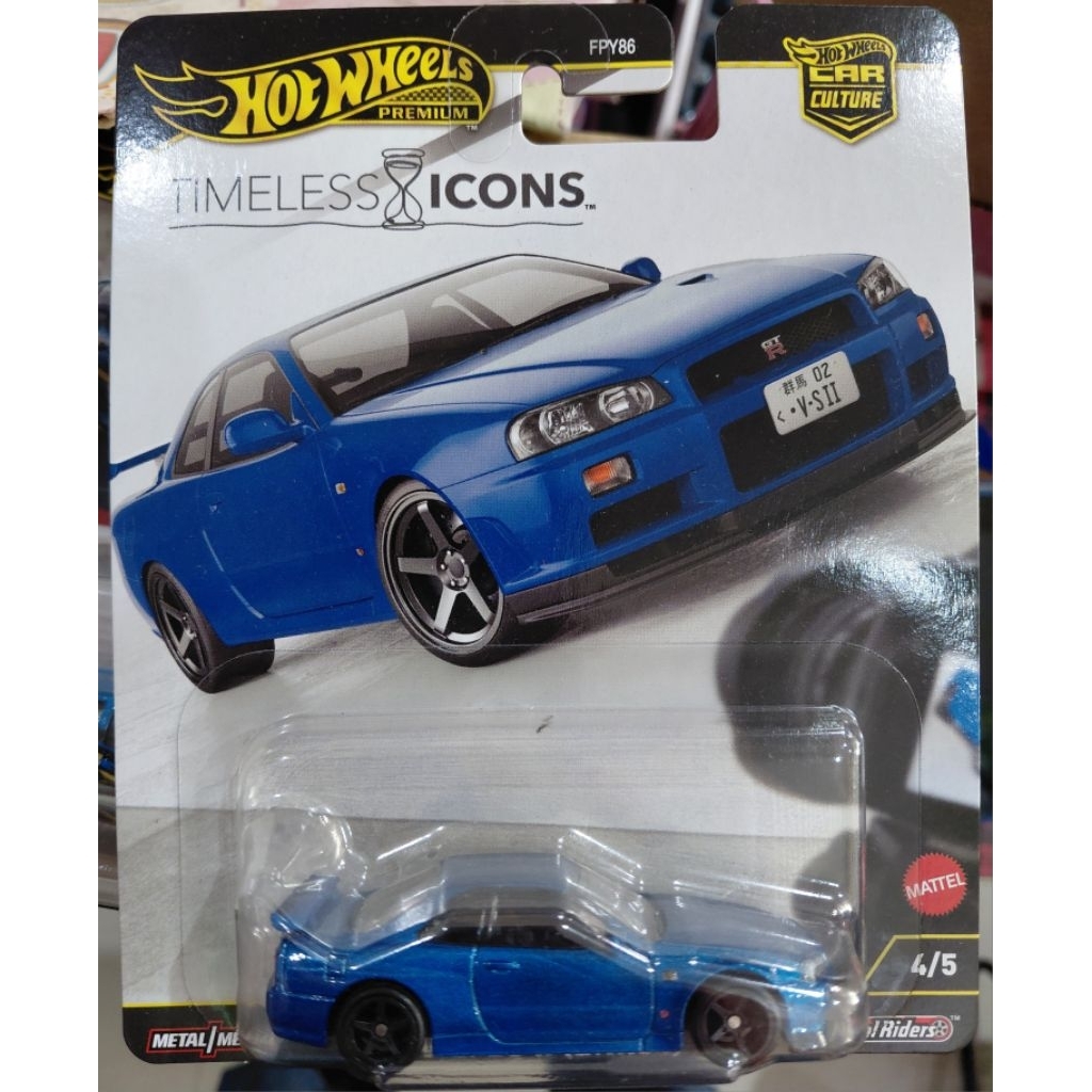 Hot Wheels Premium Timeless Icons R34 Biru
