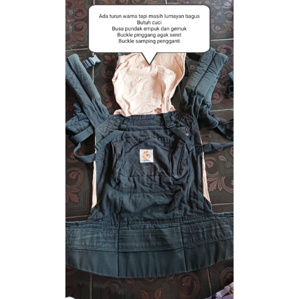 preloved gendongan ssc ergobaby standar black camel