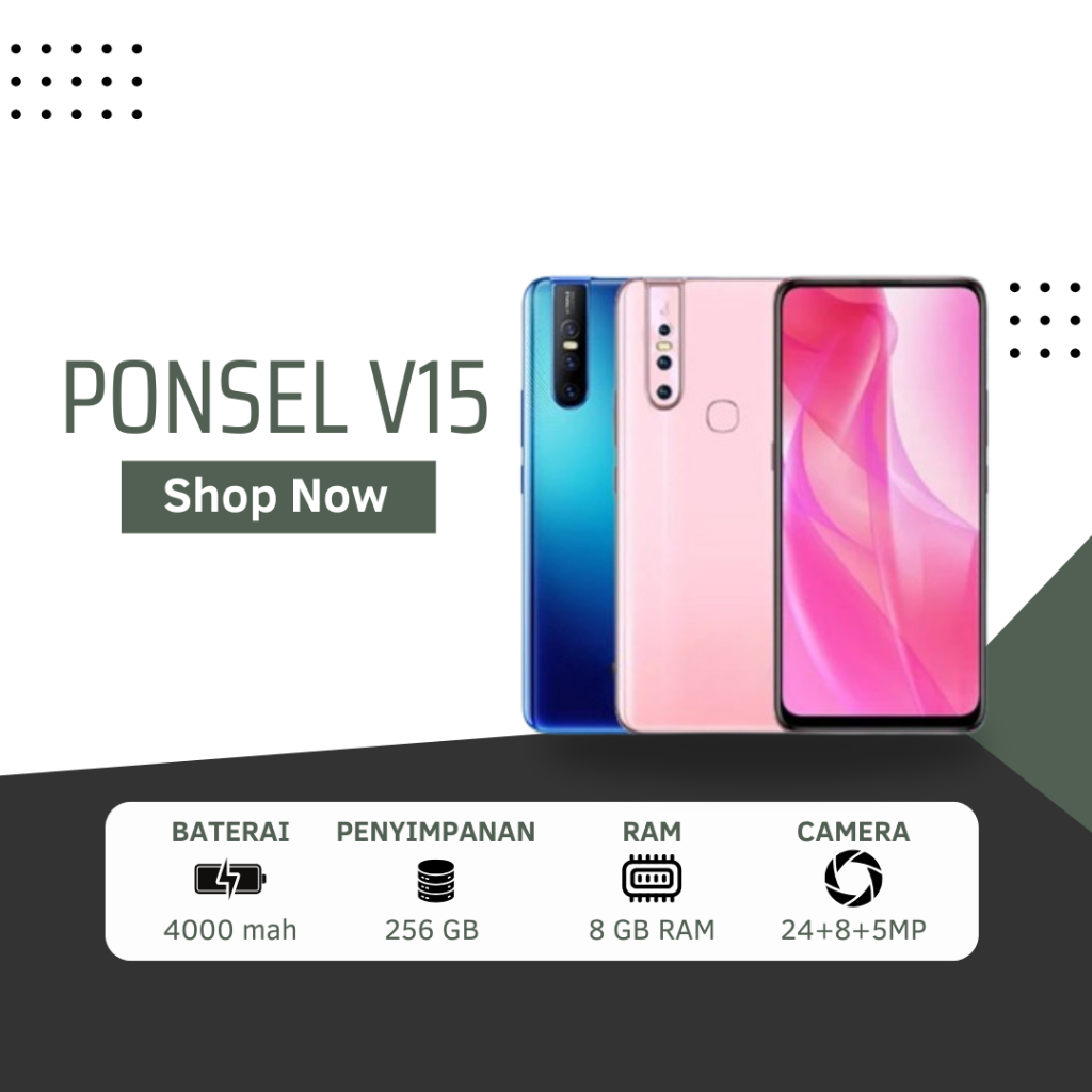 HP SMARTPHONE ADROID VIVO V15 RAM 8GB + 256GB BATERAY 4000mAh BERGARANSI 12 BULAN