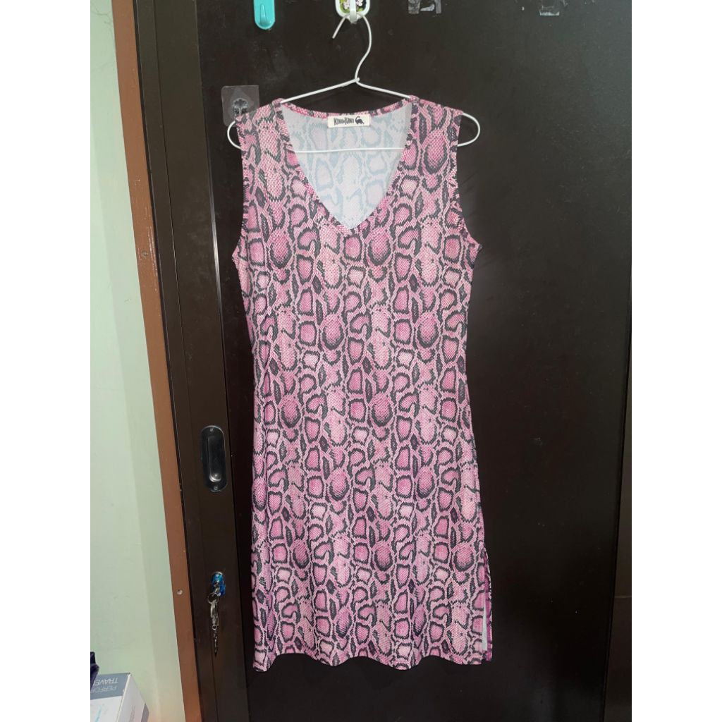 Preloved Dress Motif Pink