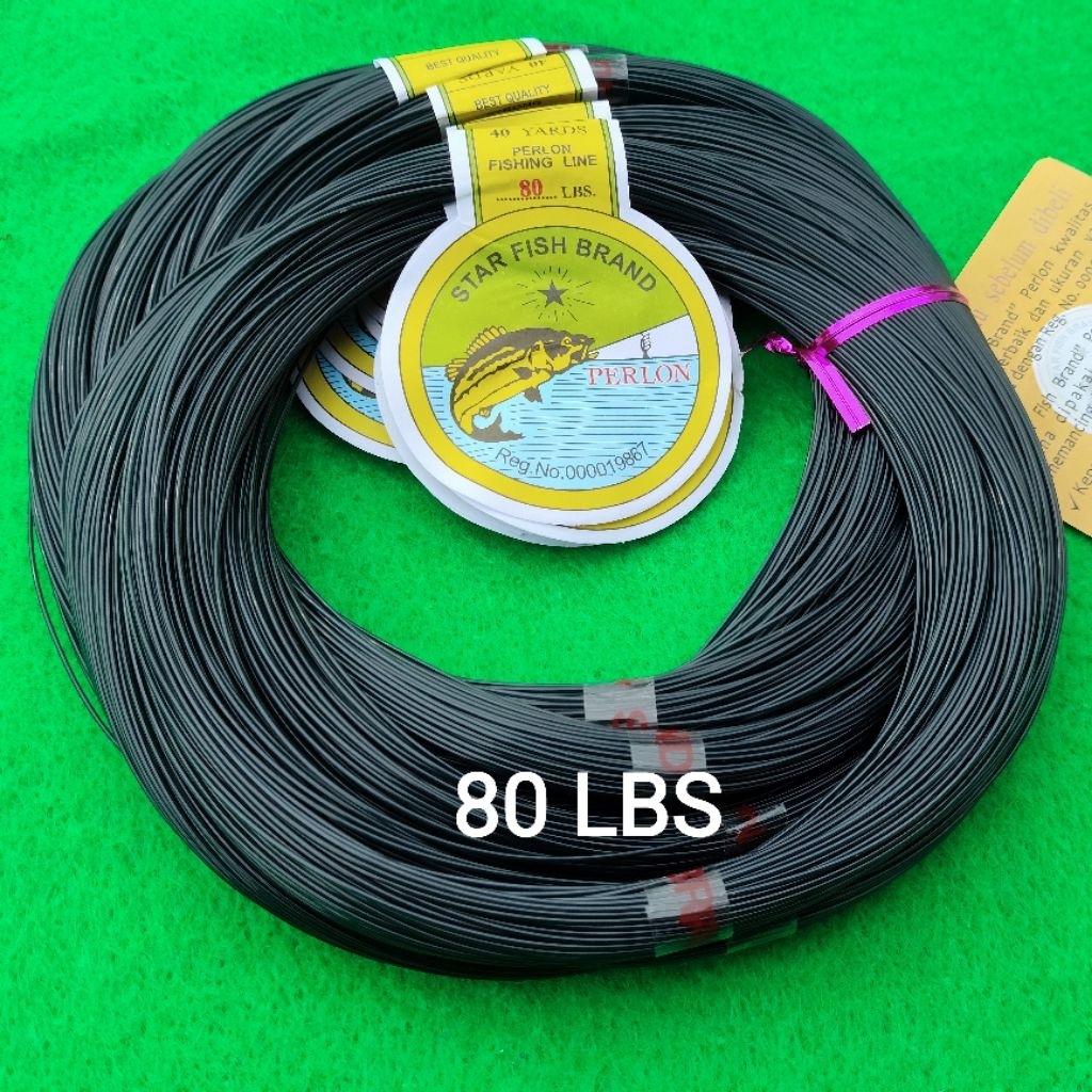 Senar Perlon 80 Lbs Hitam / Senar Pancing Laut Super Kuat / Ecer