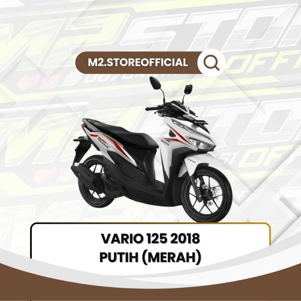 STIKER STRIPING LES LIS BODY MOTOR VARIO LED 125 NEW 2018 2019 PUTIH MERAH