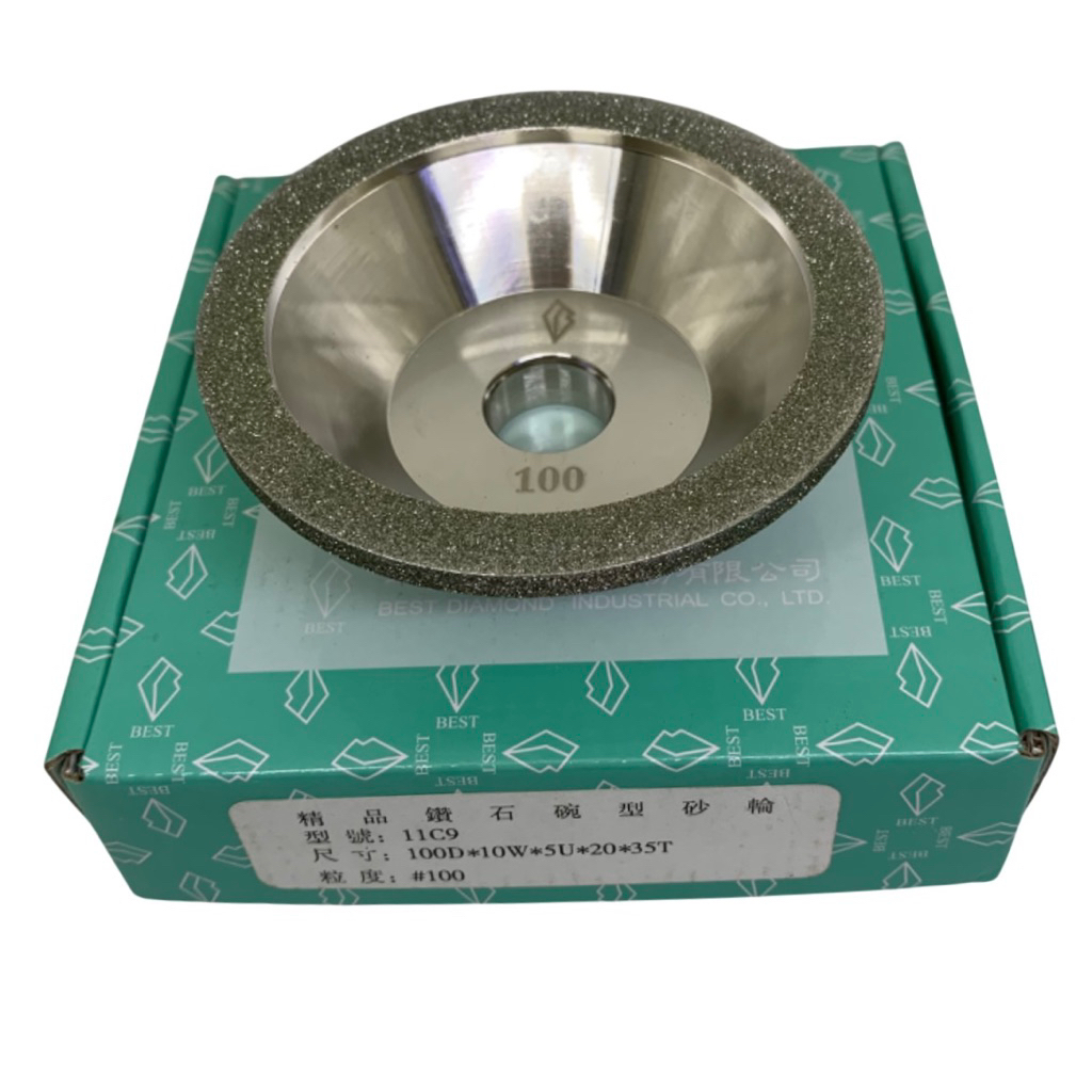 batu gerinda diamond CBN mangkok ukuran 100 mm baru..Grit 100