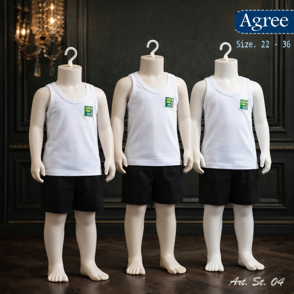 Singlet Agree Kids ST 04 Murah Dengan Tipe Paket ( 3 Pcs ) Kaos Dalam Agree | Kaos Kutang Murah | Si