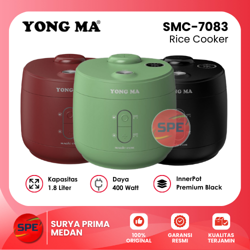 RICE COOKER / MAGIC COM YONG MA KAPASITAS 1.8 LITER SMC 7083 / SMC7083 GARANSI RESMI (MEDAN)