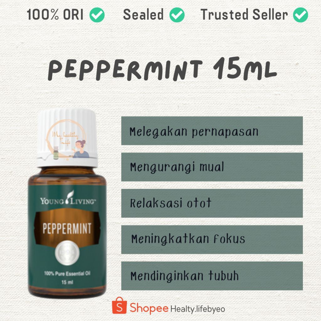 Peppermint 15ml young living peppermint essential oil yleo peppermint