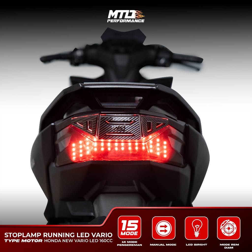 Stoplamp Running Vario 160 MTD 15 Mode Lampu Rem Stoplamp Belakang