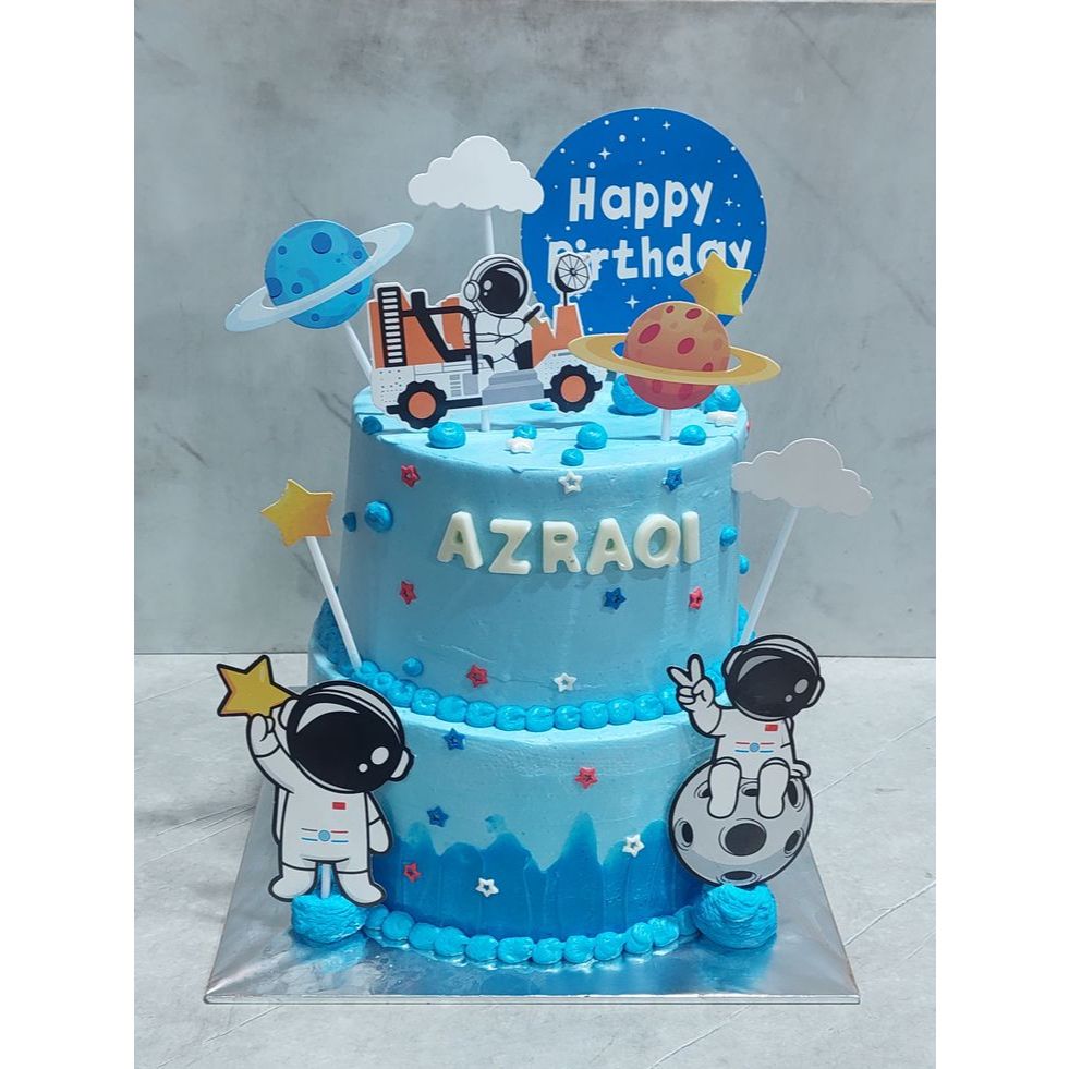 Topper Astronot Bisa Custom Nama / Topper Kue Ulang Tahun Termurah / Topper Hiasan CAKE