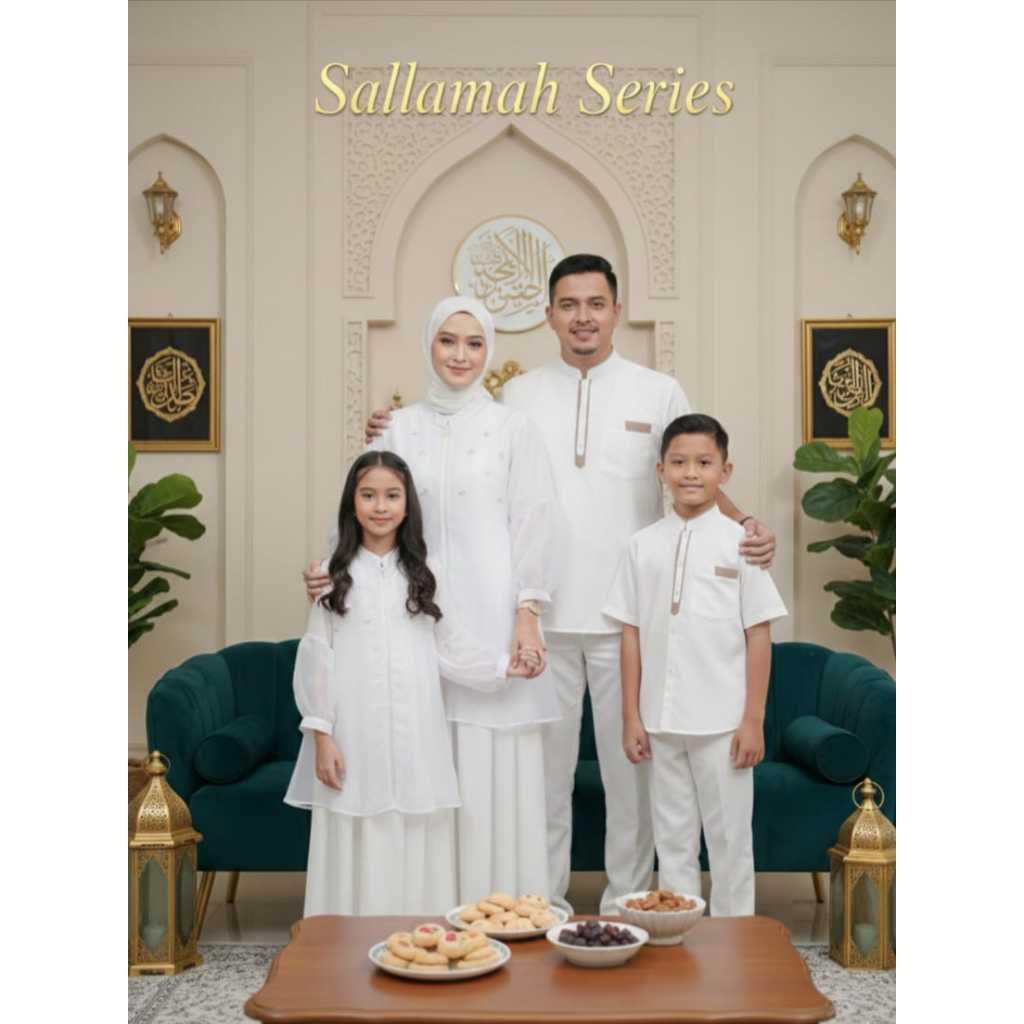 Sarimbit keluarga Lebaran | Baju Muslim | Family set | Baju Cople keluarga,  Dress/ Gamis ibu anak |