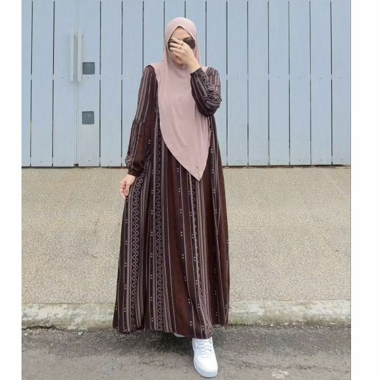 GAMIS BASIC ETHNIC PATTERN BY ZAFEETRI (GAMIS SAJA) // GAMIS SYARI RAYON MOTIF ETNIK