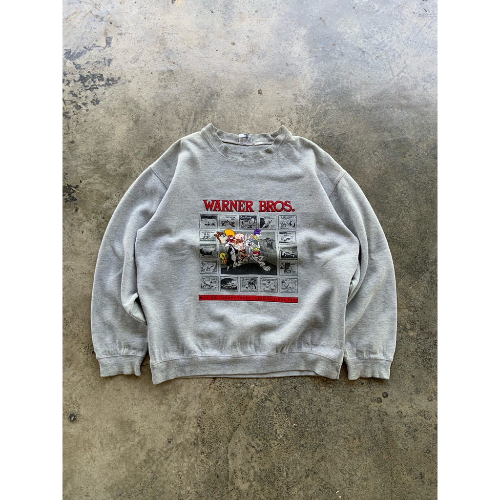 Vintage Warner Bros Looney Tunes Grey Crewneck