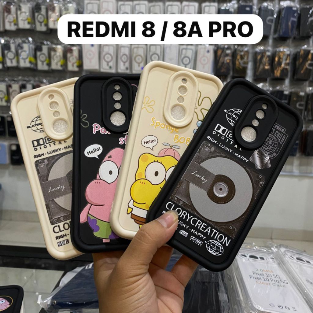 CASING SILIKON MOTIF LUCKY SPONGEBOB PATRICK REDMI 8 / 8A PRO