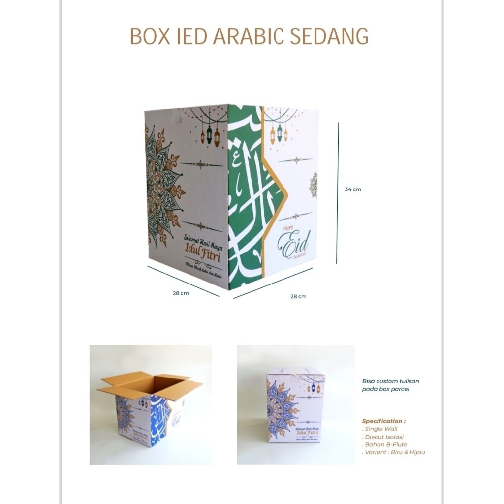 KARDUS PARCEL PARSEL LEBARAN IDUL FITRI UKURAN SEDANG
