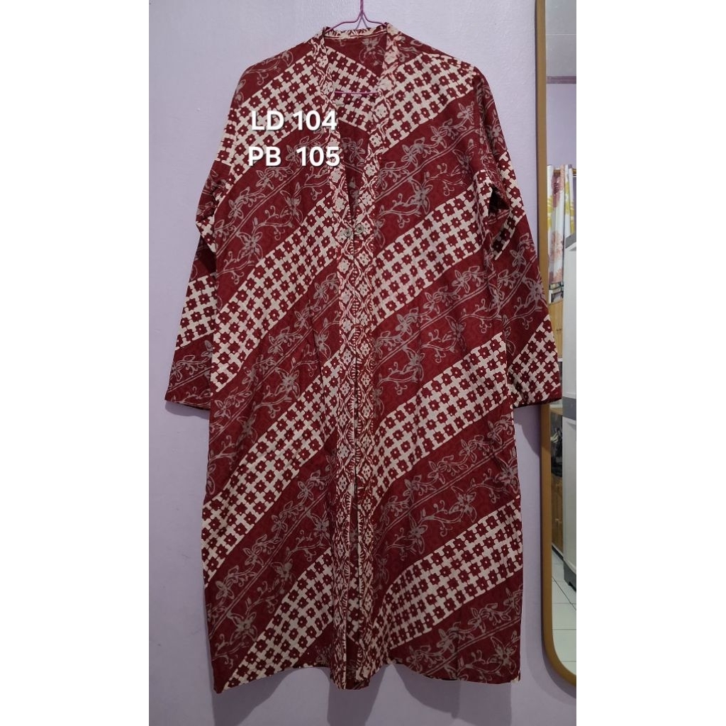 Masih baru Cardigan outer motif batik kain dobby