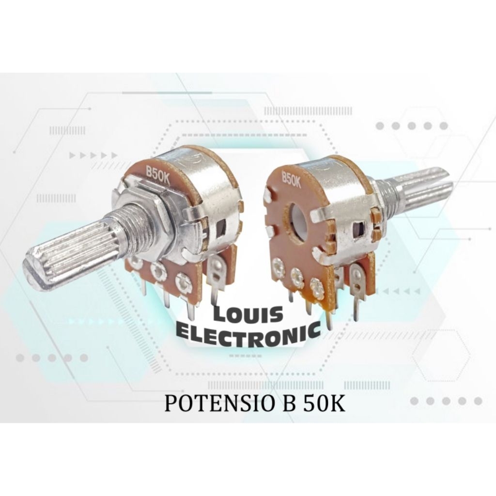 Potensio B50K 50K Stereo ORIGINAL Potensio Rotary
