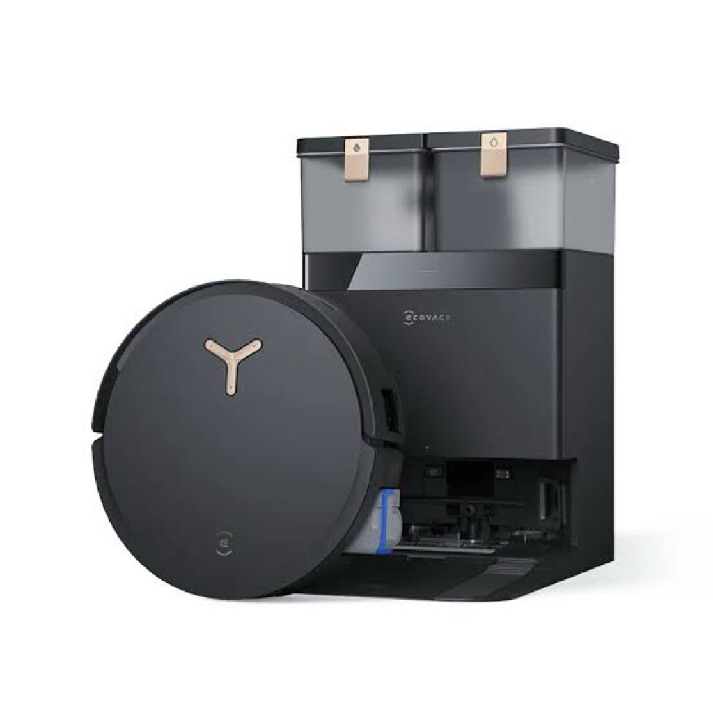 Ecovacs X8 Pro Omni - Robot Vacuum Cleaner Hitam 98mm Tinggi, Suction Power 18000Pa