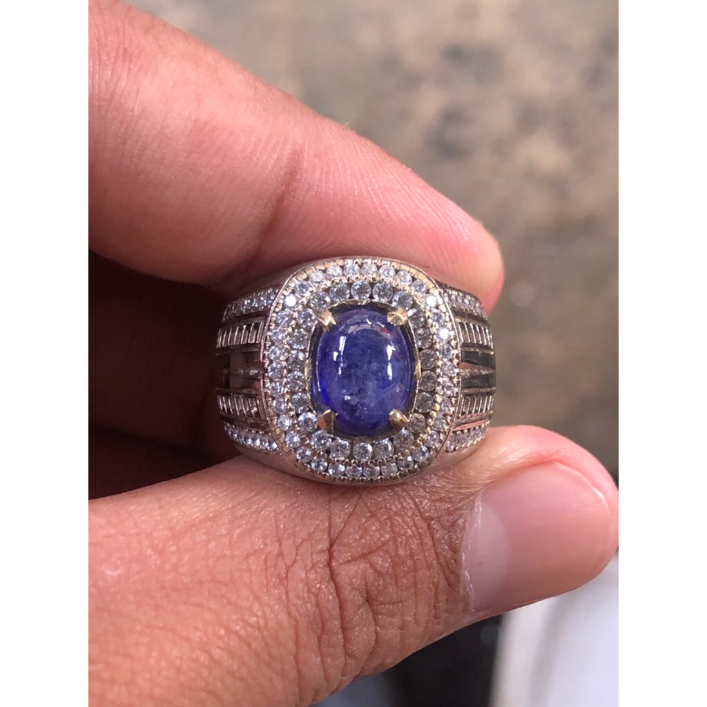003 cincin blue safir asli