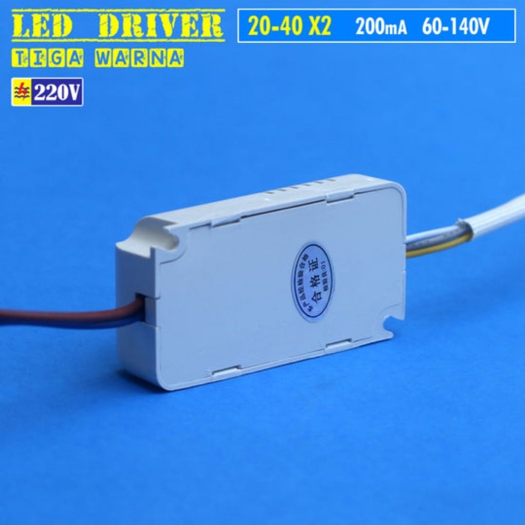Apapuuuun Driver Led 3 Warna 20-40 200Ma Driver Lampu Hias Gantung Tempel Plafon Led Dua Tiga Warna