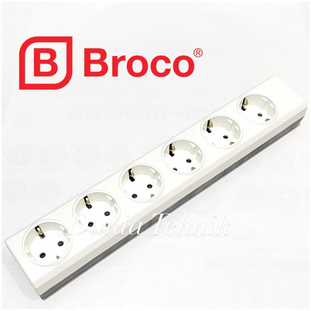 Promo BROCO Stop Kontak 6 Lubang Colokan Listrik 6 Lubang Colokan Sambungan Kabel Stop Kontak Listri