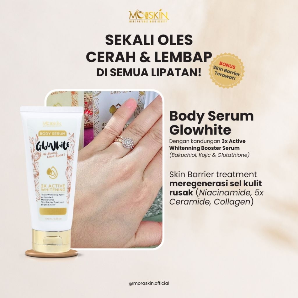 Moraskin Body Serum Glowhite || Serum Pemutih Badan Serum Pemutih Badan
