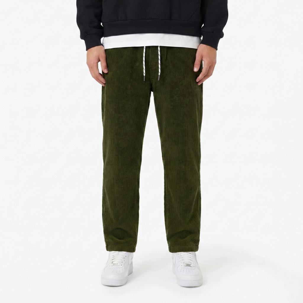 Sunnylands Regular Relaxs Pants Corduroy - Hijau Army