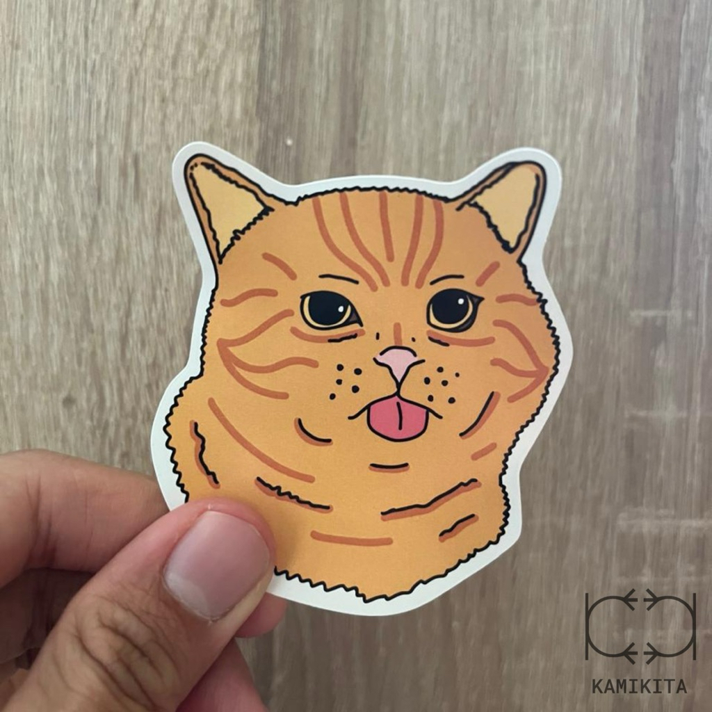 Stiker Kucing Oyen Tengil - Vinyl Waterproof