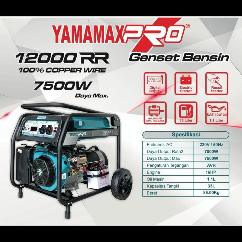Genset YAMAMAX 12000 stater YAMAMAX PRO avr keluar 8500