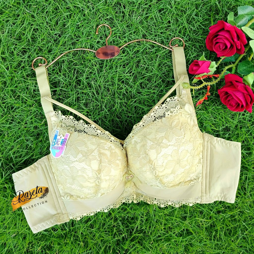 BRA BH FASHION WANITA PAKAI KAWAT CUP A-B BUSA TEBAL SIZE 34-38