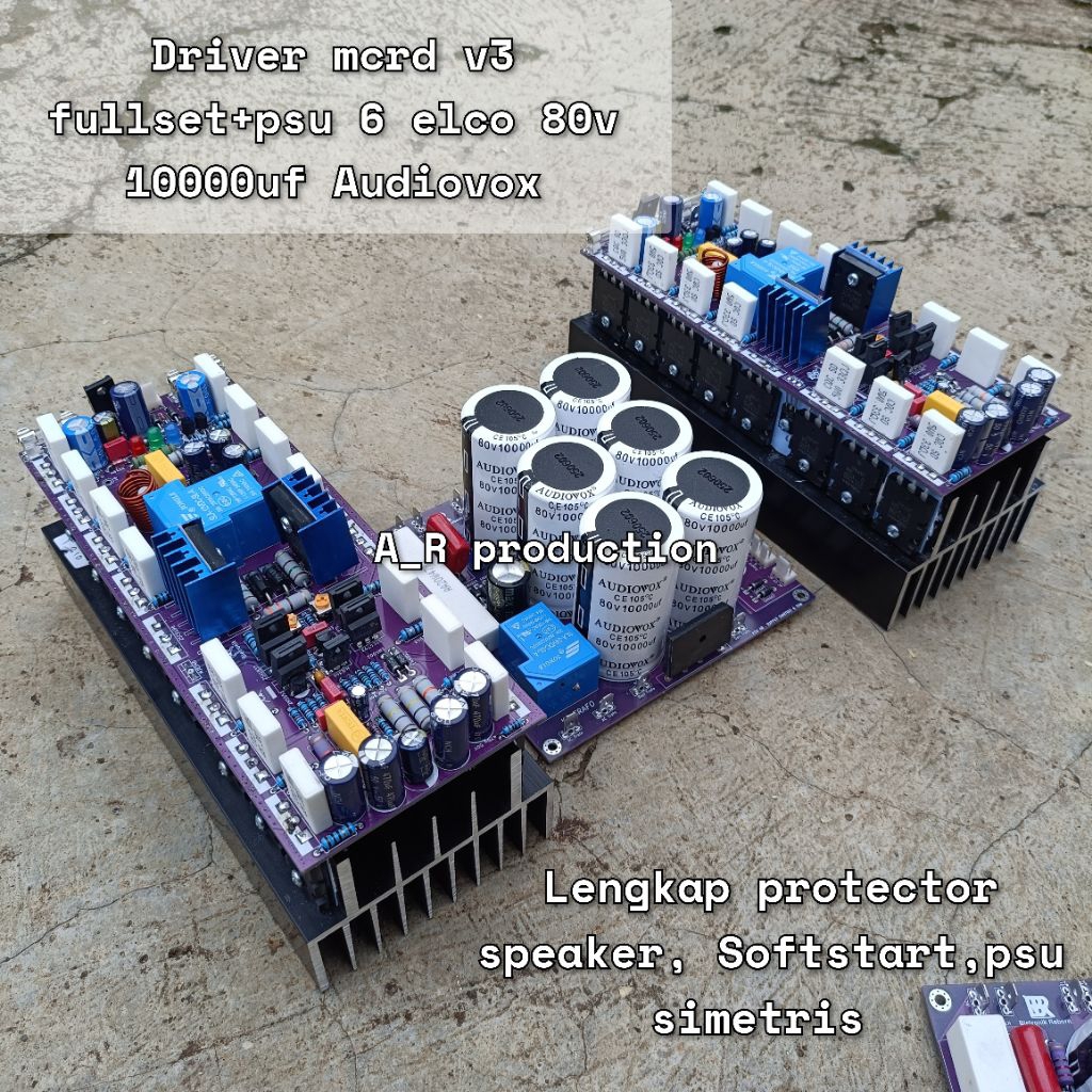Driver mcrd v3 darlington 2u 20cm 7set final Toshiba lengkap psu 6 elco 80v 10000uf Audiovox