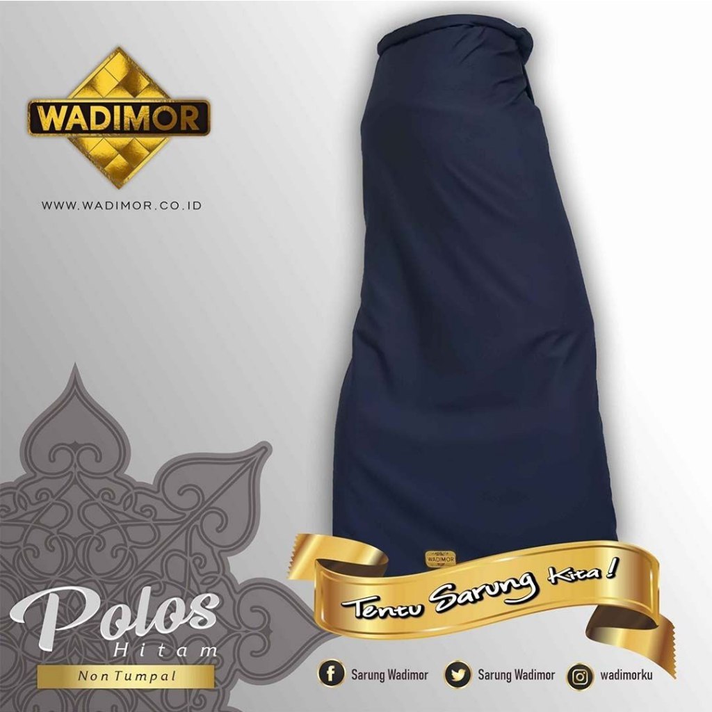 Wadimor sarung Wadimor Motif Batik Hitam Polos Murah dan Berkualitas