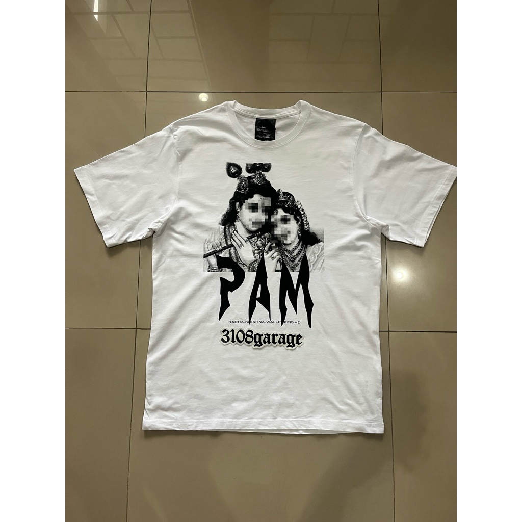 T-shirt tee Perks and Mini PAM radha krishna white sz L used good cond kaos lengan pendek mens