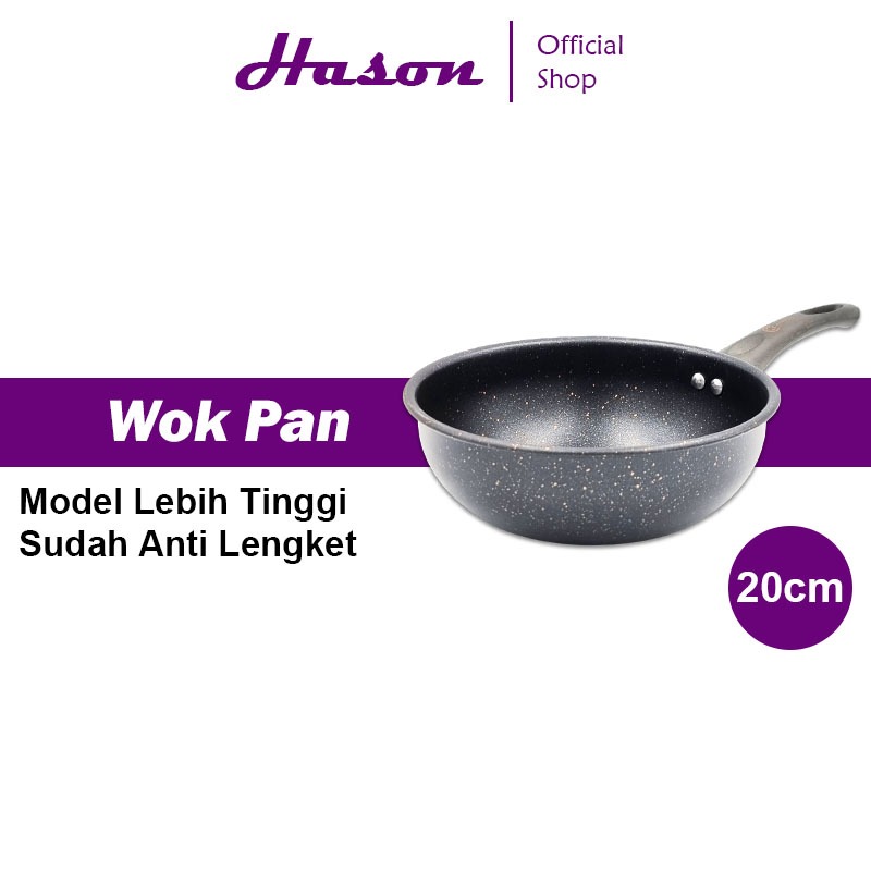 Calypso Wajan Penggorengan Anti Lengket 20cm | Wok Pan Teflon | Frying Panci Enamel