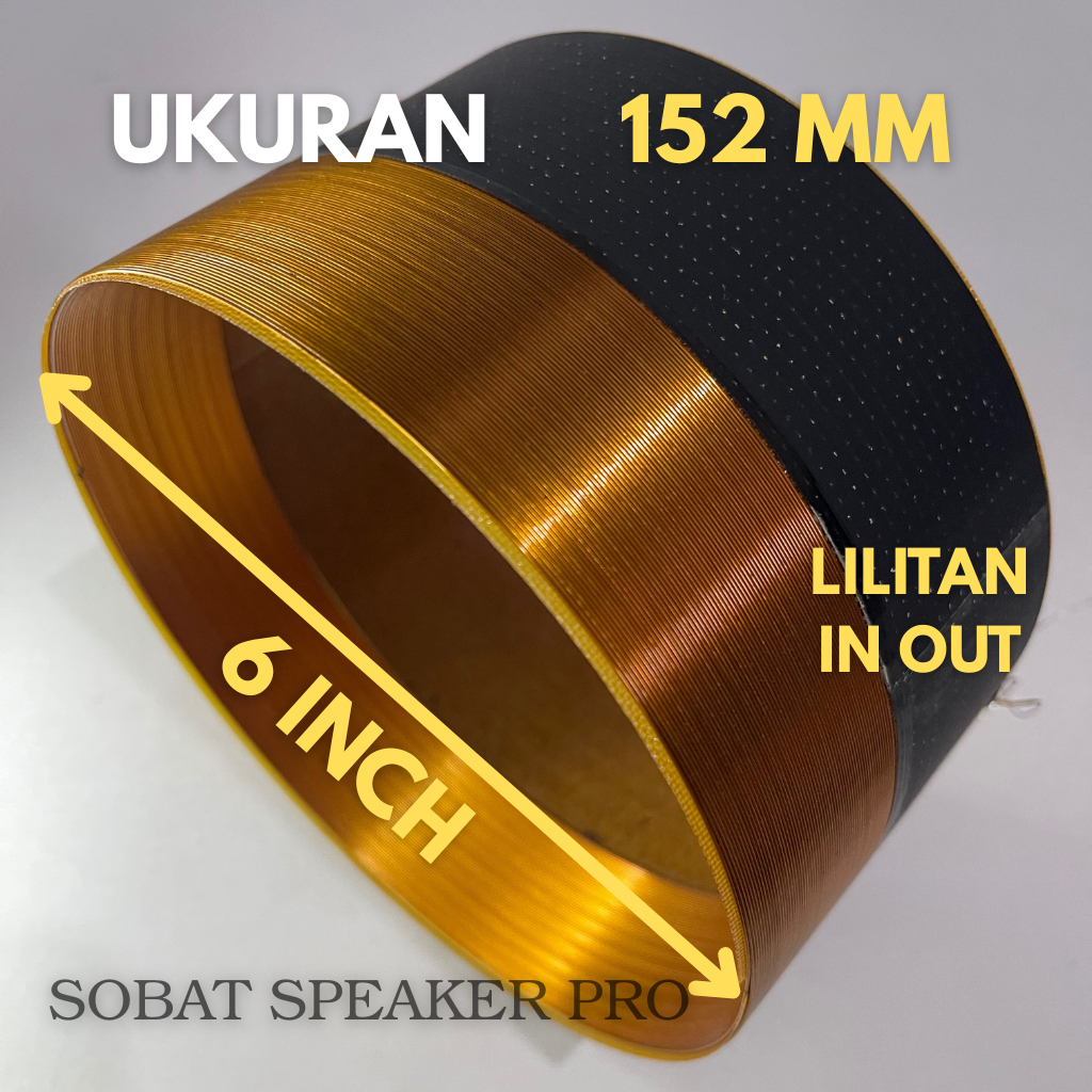 Spul Speaker 152 mm Fiber TIL Luar Dalam - Spool Tweeter Voice Coil 6 Inch Import