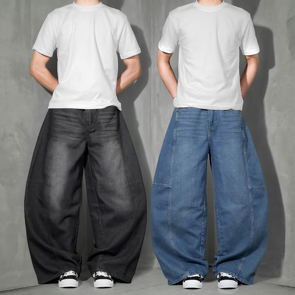 " VOLUME 1 " BARREL BAGGYPANT JEANS / CELANA BAGGY JEANS PRIA