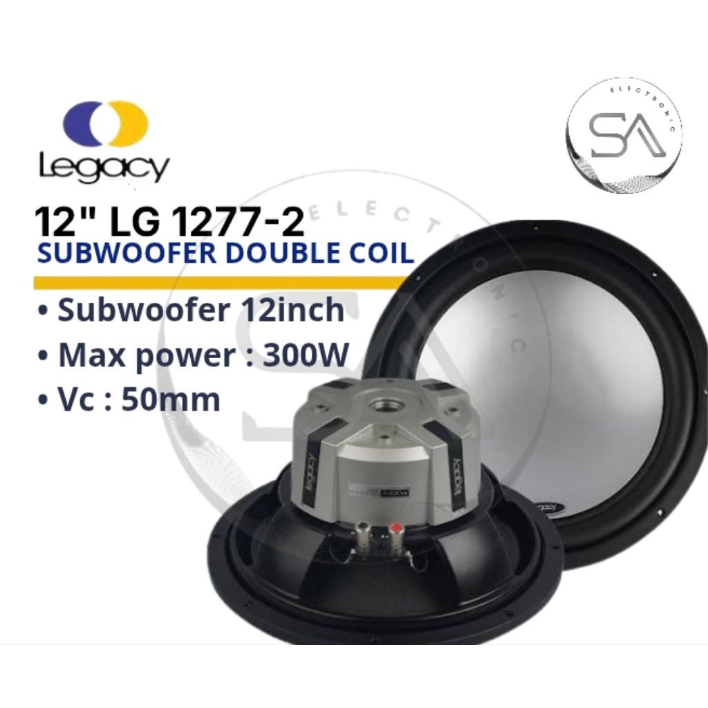 Speaker Subwoofer Legacy 1277-2 double coil 12inch
