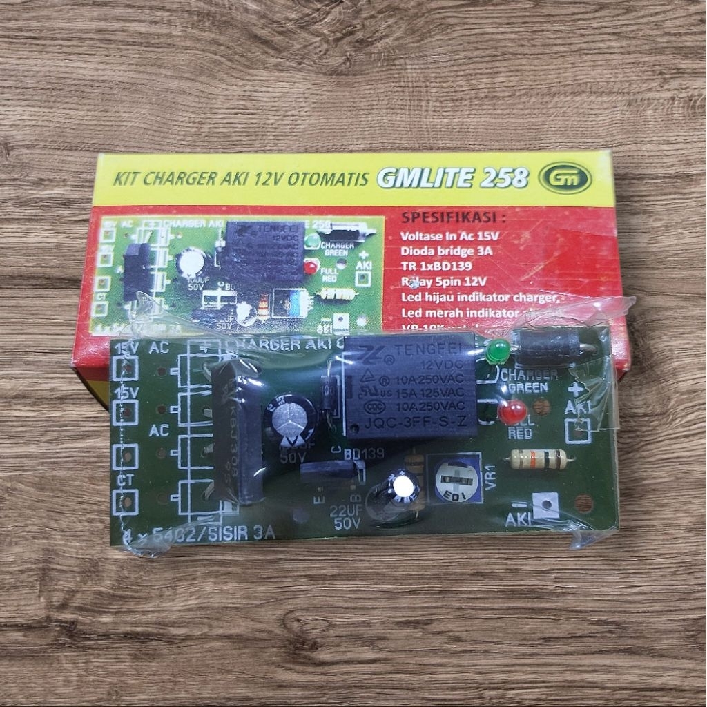 kit charger aki 12V otomatis GMLITE 258 CUT OFF