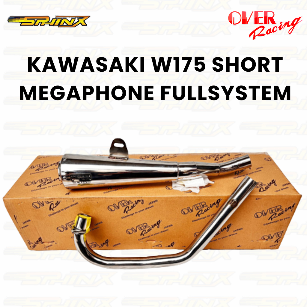 Knalpot Over Racing Kawasaki W175 Short Megaphone Fullsystem