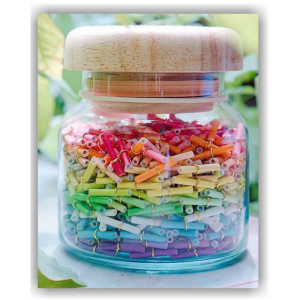 ISI 50 PCS PAKET KERTAS SURAT GULUNG RING PESAN CINTA, WISH IN JAR, KERTAS ARISAN DOORPRIZE RING HAD