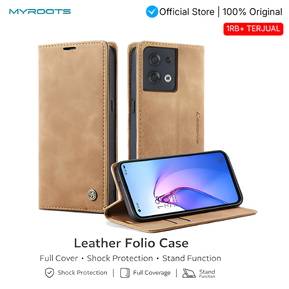 MR - Caseme Flip Case Untuk Oppo Reno 14 14f 11 10 8 7 6 Pro Plus 5G Leather Flip Wallet Case Dompet