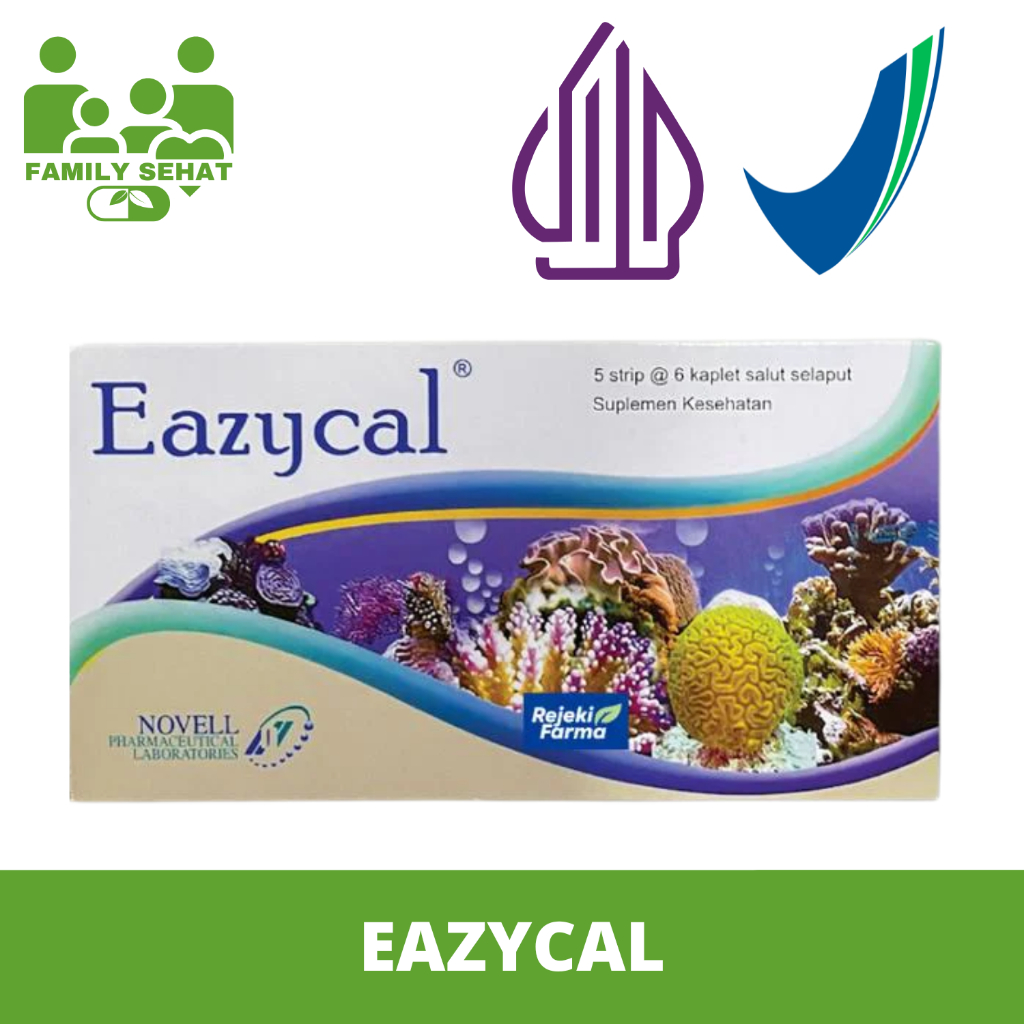 EazyCal 1 Box isi 30 Tablet - Novell Eazy Cal Suplemen Kalsium Ibu Hamil / Cal 95 Ibu Hamil